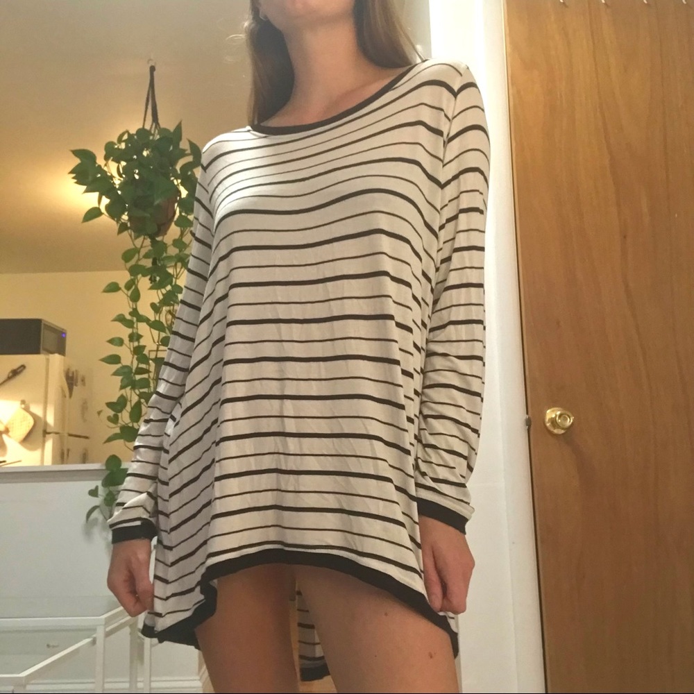 Avocado striped zipper top